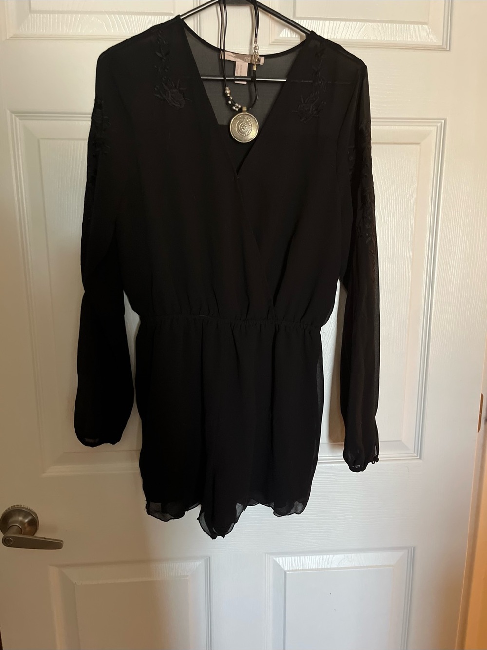 Forever 21 Black Long Sleeve Romper